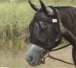 [Hot Item] Breathable Mesh Face Cover Horse Fly Mask, Horse Harness