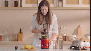 Juicer Machines, ENZOO Slow Masticating Juicer, Slow Cold Press Juicer Extractor, Slow Juicer Easy to Clean, Reverse Button, High Nutrition Reserve & Juice Yield Juice Machine with Juice Recipes&Brush