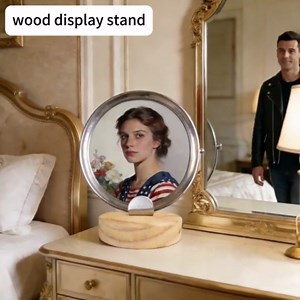 4 Pcs Premium Wood Adjustable Stained Glass Display Stands Tabletop Easels, Upright Book Display Holder for Tile, Photo Album, CD, Magazine, Postcard, Picture, Plate, Artworks, Phone, Photos, Décor