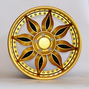 [Hot Item] Forged Aluminum Alloy Wheels 20-22 Inch Replica Rims Golden Wheel Alloy Rims