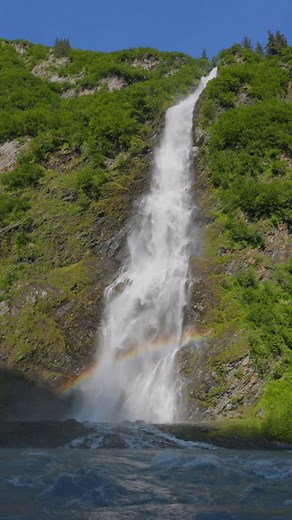 A must see if you are driving to Valdez, AK: Bridal Veil Falls! #alaska #alaskaadventure #alaskaphotography #waterfalls #rainbow #explore #fyp | Colter Broadwell Photography