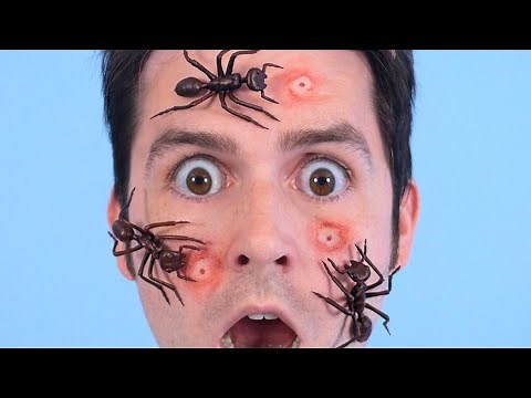 GIANT ANTS ON FACE SURPRISE!