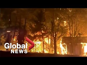 Oregon wildfires: Buildings burn as "fire storm" sweeps through Marion county