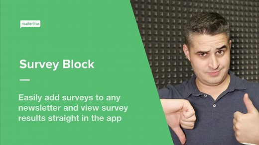 Embed Survey in Email and Newsletter - Video Tutorial - MailerLite