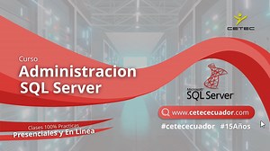 Optimiza tus habilidades en gestión de datos. #Curso de Administración #SQL Server. Con el aval del Ministerio del Trabajo. Cupos limitados #CetecEcuador #SQL #BDD #15años #Quito #Guayaquil #Cuenca #Loja #15Años #Manabí #LosRíos #Zamora WhatsApp: bit.ly/3NKhRd6 | CETEC Ecuador- Centro Tecnológico de Entrenamiento y Capacitación | Facebook