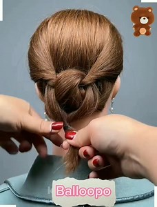 နောက်တွဲဆံပင်လေးတွေထုံးနည်း 🎀 - | Balloopo