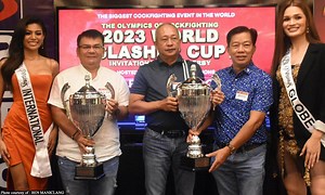 Pablito Gregore, Dennis Lumpay, Jose Panganiban co-champions sa 2023 World Slasher Cup 9-Cock Derby