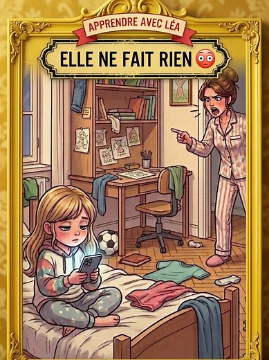 Une fille paresseuse jusqu’à ce jour — dialogue en français
