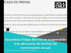 Sacerdote Felipe Berríos es suspendido tras denuncia de hechos de connotación sexual
