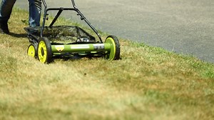 Sun Joe 20-inch 5-Blade Reel Mower with Grass Catcher, 9-Position