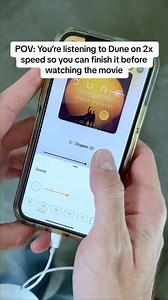 Work smarter not harder. 🤣 What speed do you typically listen to your audiobooks on? Listen to Dune via the link in the bio. | Audible