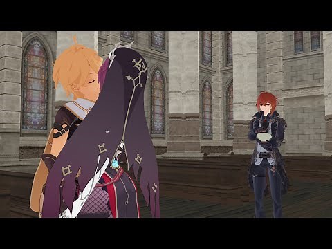 Aether and Rosaria makes out while Diluc Watches | Genshin Impact