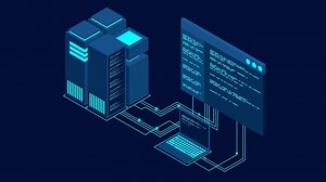 Descargar concepto de centro de procesamiento de datos grande concepto loopable. centro de datos isometrico gratis