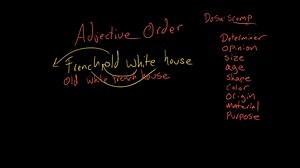 Adjective order