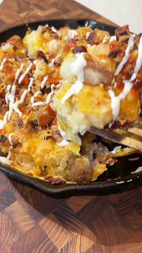 Buffalo Chicken Totchos #easyrecipe #partyfood #homemade | Cookingintheyard