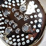 KINSE 5- Inches Shower head, Shower Faucet Set, shower kit with valve and shower head，Brass valve and stainless steel kits，Without tub spout (Chrome)
