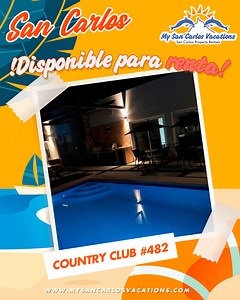 Country Club #482 - Hermosa casa en renta en San Carlos, Sonora ☀️🚤🏖¡Disfruta del fin de semana en San Carlos con tu familia y amigos!🏊🏻‍♂️🗣☀️ 🔺¡𝗗𝗜𝗦𝗣𝗢𝗡𝗜𝗕𝗟𝗘 𝗣𝗔𝗥𝗔 𝗥𝗘𝗡𝗧𝗔!🔺 ►►¡𝗥𝗘𝗦𝗘𝗥𝗩𝗔 𝗔𝗛𝗢𝗥𝗔 𝗠𝗜𝗦𝗠𝗢! Country Club #482, Hermosa casa ubicada en Country Club. ➡➡https://mysancarlosvacations.com/propiedad_168.html 🌊🏠¡𝗖𝗮𝘀𝗮𝘀 𝘆 𝗖𝗼𝗻𝗱𝗼𝗺𝗶𝗻𝗶𝗼𝘀 𝗱𝗲 𝗥𝗲𝗻𝘁𝗮!🏠🌊 ☎ México: Oficina 01 622 22 62081/ Móvil 044 622 109 0354 SÓLO LLAMADAS. #beach #house #co