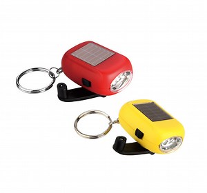 [Hot Item] Mini Solar&Dynamo Flashlight with Keychain