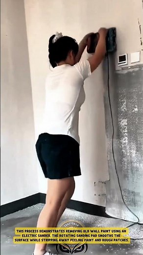 Removing Old Wall Paint with Electric Sander – Good Tools and Machinery in Daily Work