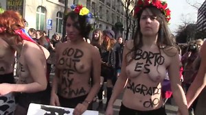 FEMEN topless protests in France