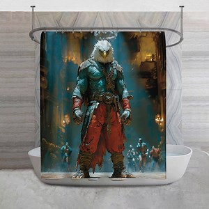 Eagle Warrior Shower Curtain, Fantasy Steampunk Bath Decor, Heroic Towel - Etsy Canada