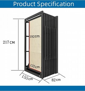 [Hot Item] Hot Selling Ceramic Tile Display Rack Shelf Double Size Rotating Type Mosaic Tile Display Stand for Showroom