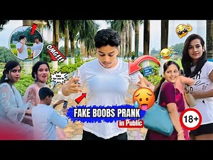 Fake Boobs Prank 😳 In Public 😂 | Fully Unexpected Reaction 😆🤣 | #Prank | Cool Boy | #coolboyprank