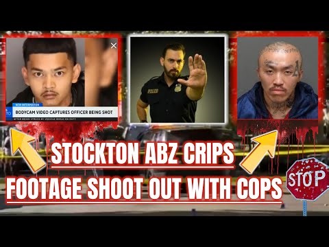 ABZ GANG shootout with STOCKTON POLICE😱 (actual footage) #graphic #gangwars #stockton