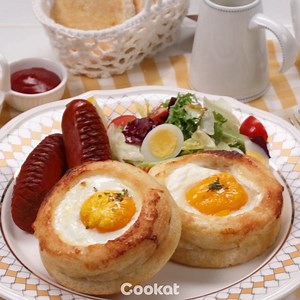 마요네즈로 벽 쌓고 햄치즈로 탑 쌓은 ☀에그모닝☀ 주말 아침으로 너무 적절하다 | Cookat Magazine