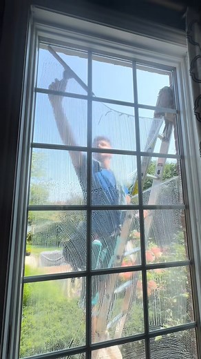 Moving as quickly as is reasonable 😭 #windowcleaning #squeegee #windowcleaner #satisfying #viral | Just a Cleaning Guy