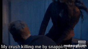 Woman breaks man’s neck with her legs ( Headscissors kill ) on Make a GIF