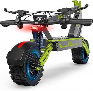 GOKEEP Electric Scooter for Adults, 1500W Peak Motor, 52V 20AH Battery, 11” Anti-Slip Off-Road Tires, Max 43mile, Foldable Escooter with NFC Smart Unlock&Turn Signals, Green - Walmart.com
