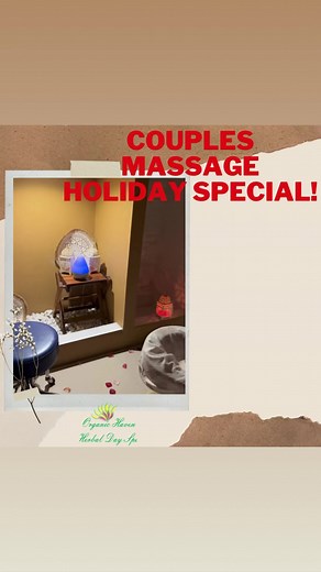 🥰Spend the holidays at the spa with someone special! 🥰 Book your couples massage package today! Enjoy side by side full body Swedish Massages, spa room decor and wine 🍷 for just $900! Don’t miss this special offer! Call 7768175/3285666 to make appointments | Organic Haven Herbal Day Spa