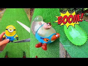 Inflating Toys with Water💧 until they BLOW!💥 (FLOODED GARDEN)