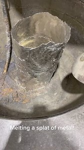 12K views · 40 reactions | Melting a cyclinder shaped splat of metal #moltenmetal #foryou #satisfying | Calligraphyti | Facebook