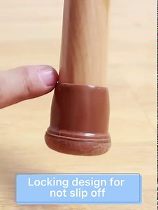 Chair Leg Protectors for Hardwood Floors, Dark Brown Silicone Chair Leg Caps Furniture with Wrapped Felt Chair Leg Covers Protect Floors from Scratching Reduce Noise 16 Pcs (Fit: 0.8''-1.1'')