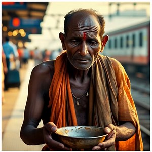 गरीब भिखारी रेलवे स्टेशन पर रोज़ाना भीख मांगा करता था, फिर जो एक दिन उसके साथ हुआ... | The Motivation Adda