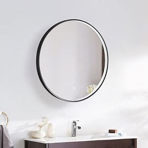 [Hot Item] Black Framed Round Decorative Smart Mirror Make up LED Bathroom Mirror