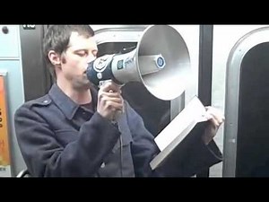 John Wray reads to commuters: Part 1