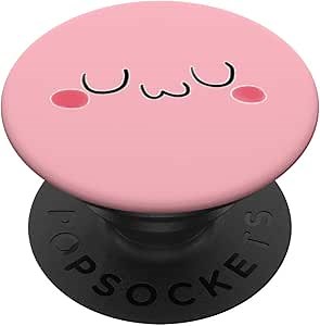 UwU Kawaii Face Meme, Pink Cute PopSockets PopGrip: Swappable Grip for Phones & Tablets