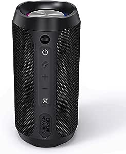 EDUPLINK Bluetooth Speakers Waterproof Speaker Charging for Louder Volume and Long Battery Life Dark Black