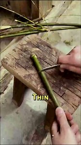 Bamboo Hollowed And Packed Into Sealed Stick Form.#BambooCraft #StickSealing #TraditionalWork #NaturalPackaging #HandmadeBamboo_R | ThoughtPulse
