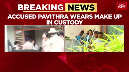 1.9K views | Actor Pavithra Gowda seen wearing make-up in custody, cop gets notice. Sagay Raj brings us more details. #PavithraGowda #Karnataka #actorDarshan #ITvideo | Nabila Jamal | India Today | Facebook