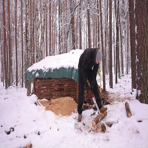 7.2K views · 380 reactions | Winter bushcraft survival shelter, Calm nature, Heating of the dugout with different stoves | Bushcraft Lover | Facebook