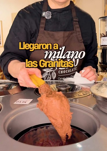 Helados y granitas con chocolate peruano y fruta latina en Milano