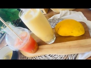 boba tea recipe without tapioca flour || bubble tea || homemade boba pearls || mango boba tea