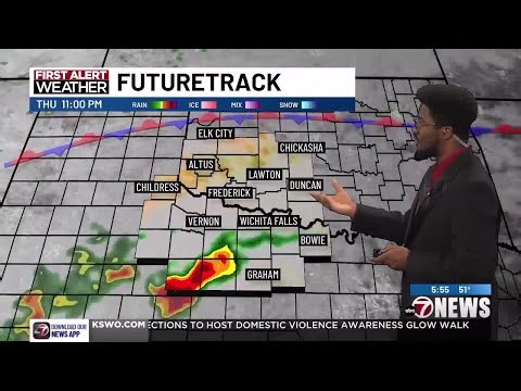 Scattered showers and t-storms arrive tonight with a slight risk of severe weather and a slight f...