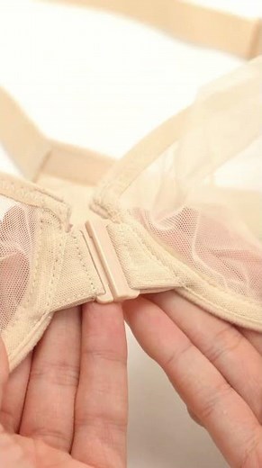 Sheer Mesh Unlined Front Closure See Through With Underwire Plunge Racerback Bra