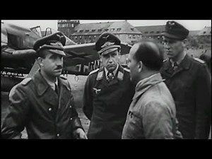 Luftwaffe Ace Adolf Galland meeting with Kurt Tank to see the new Fw-190D in 1944