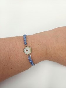 Pearl Bracelet With Cabochon Cross - Etsy